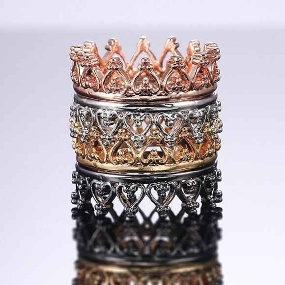 💝 Heart Wreath Basic Simple Colorful Heart Rings for Women, PD530 - Picture 8 of 8